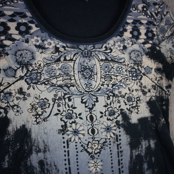 Vanilla Sugar Metal Rhinestud y2k 2000s Top - Picture 3 of 7